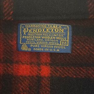 Pendleton Red and Black Wool Shirt/ coat